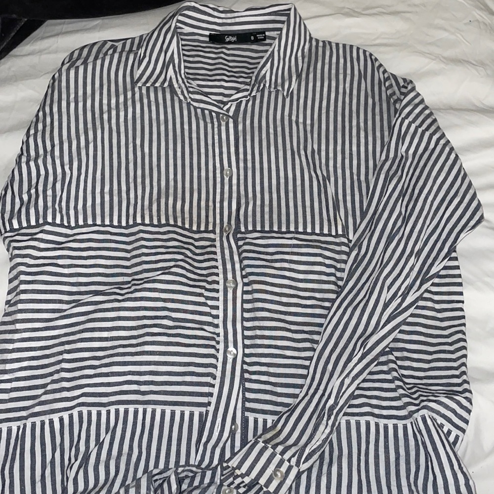 Stripe button down shirt